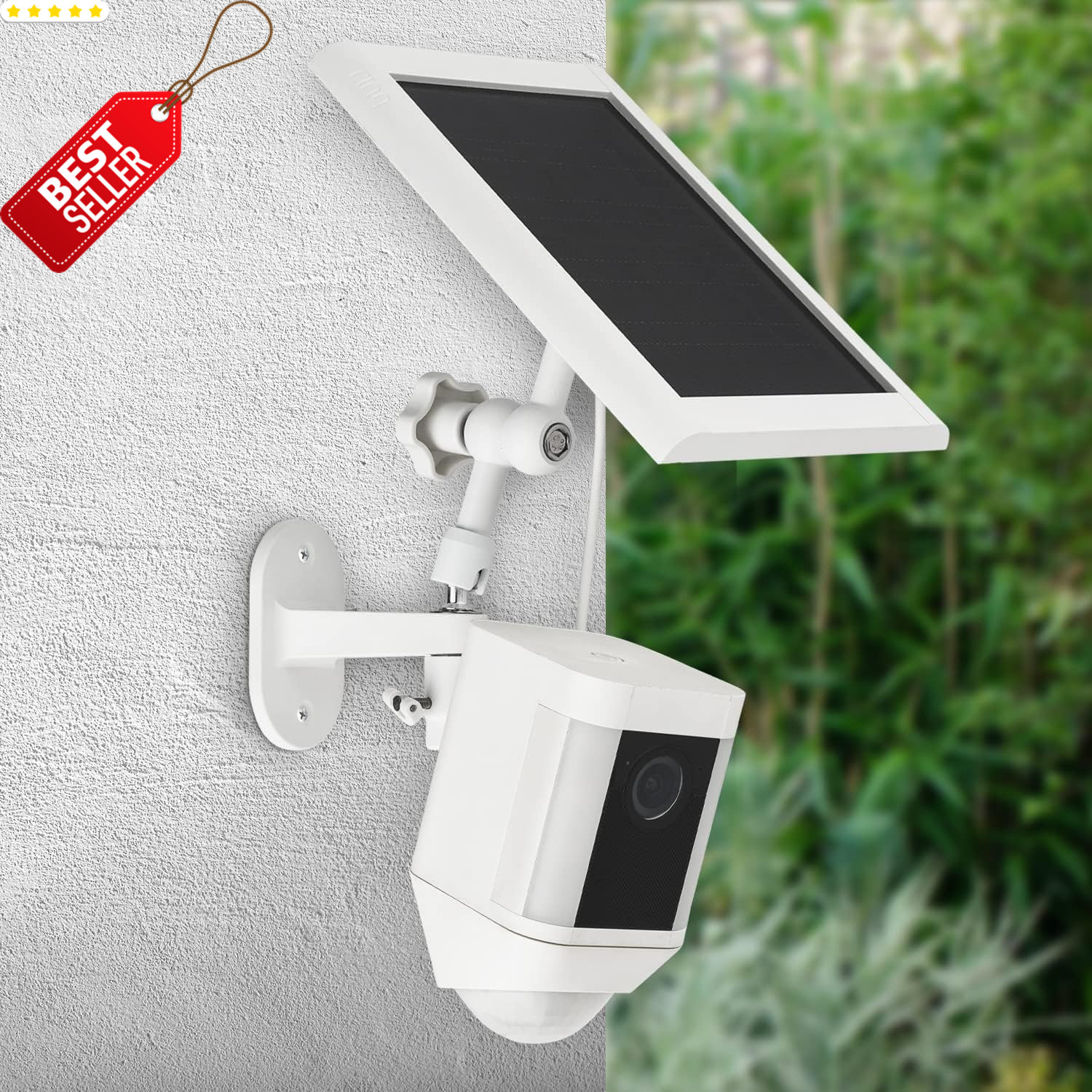 2-in-1 Wall Mount for Ring Solar Panel & Cam Battery Adjustable Angle – US