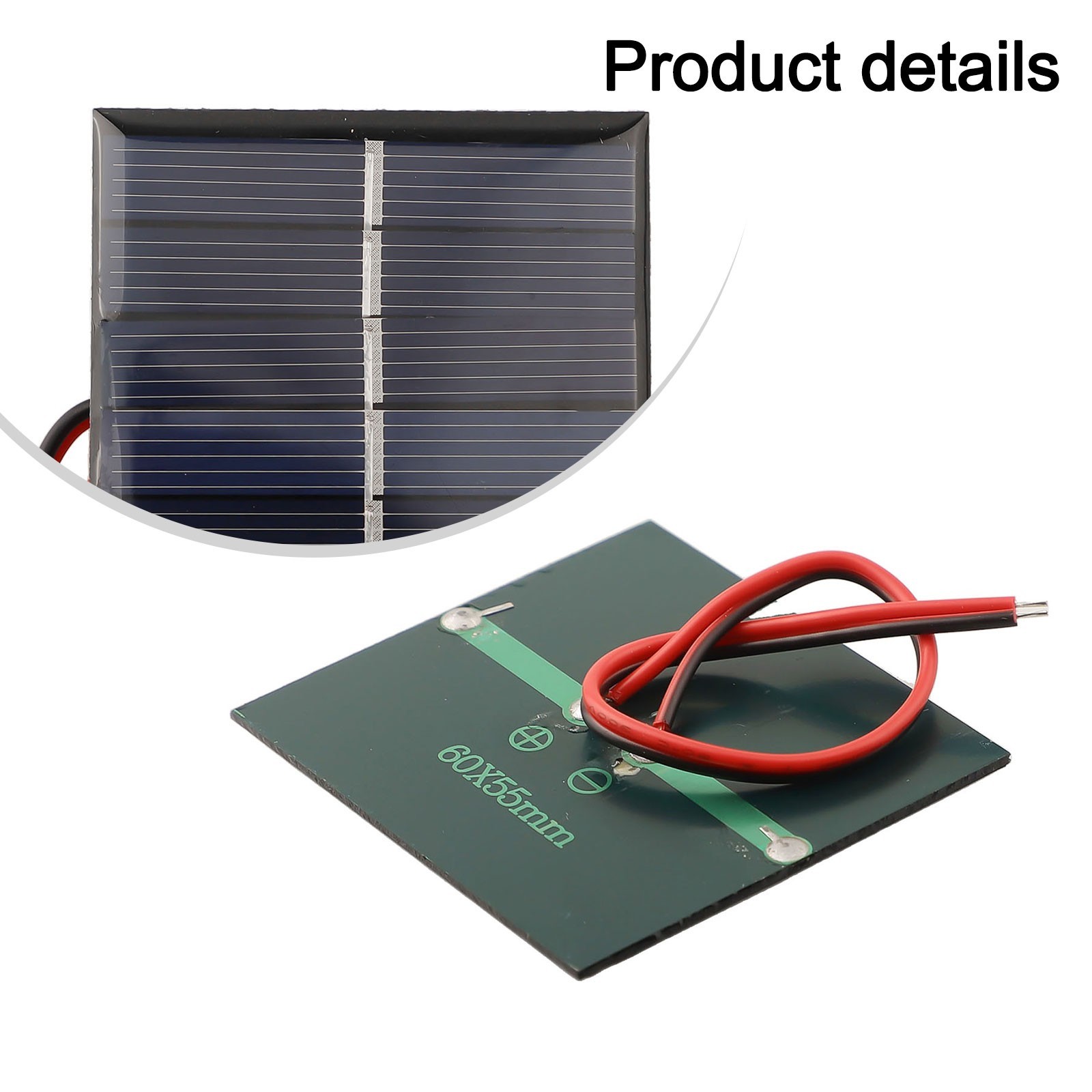 Compact 0 55W 3V Solar Panel Kit Charger for DIY Models Power Board and Line