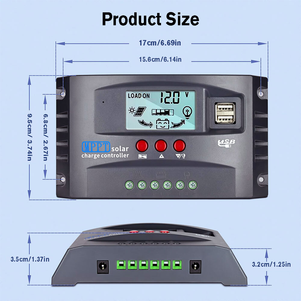 200 Watt Solar Panel Kit 12V Battery Charger w/Solar Angle Guide/Solar controler