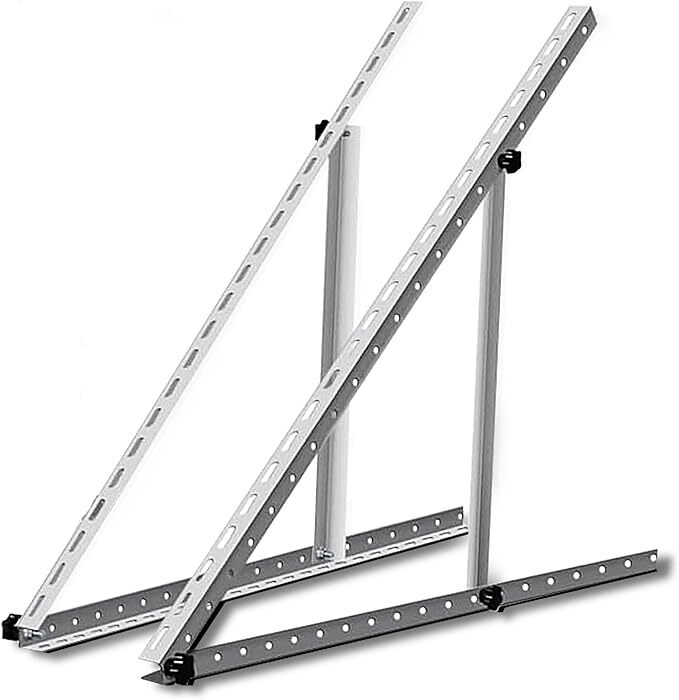 Set Adjustable Solar Panel Tilt Mount Bracket Frame For Roof Shed RV Car Boat