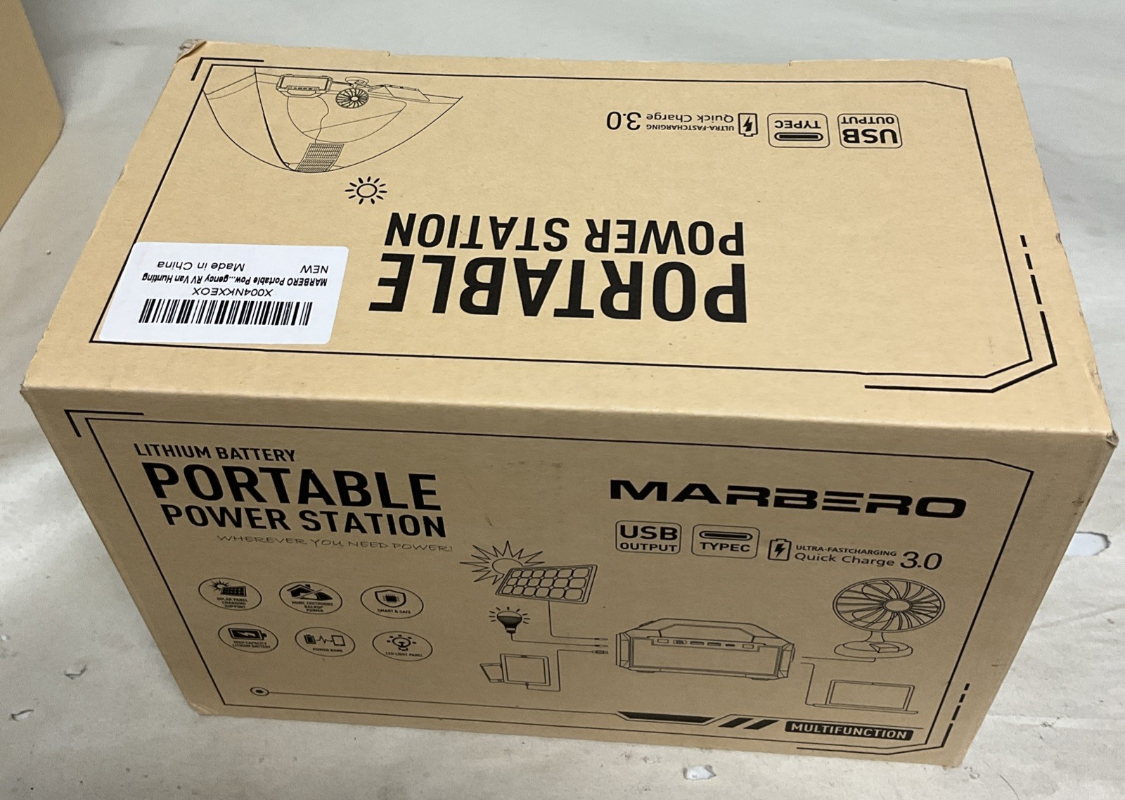 MARBERO Camping Solar Generator 120W Peak Portable Power Station 88Wh Generator