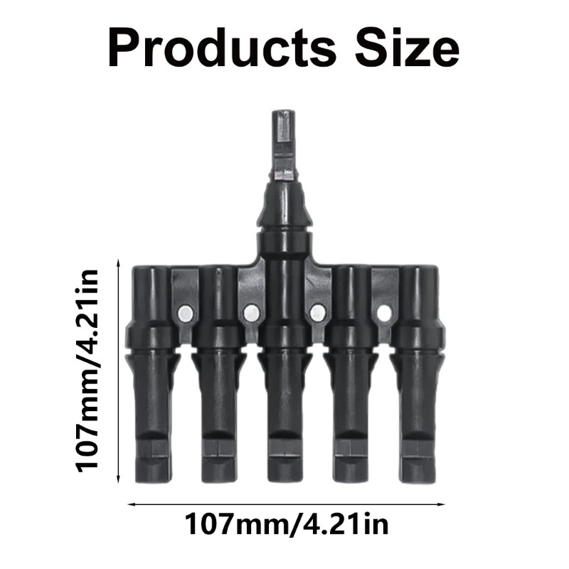 High Performances Solar Panel T Branch Connectors Waterproof and Heat Resistant