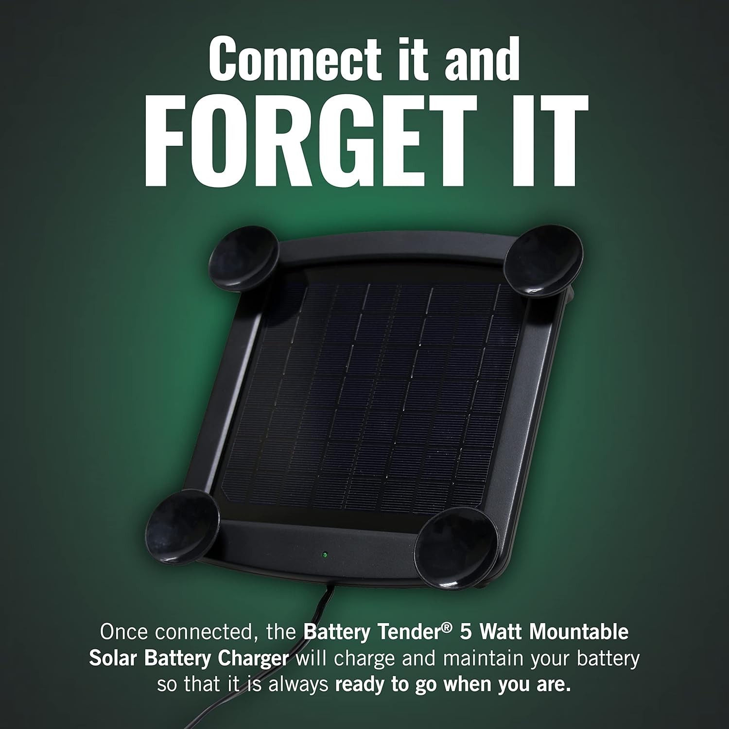 Battery Tender 5 Watt Solar Panel 12V Battery Charger with Charge Controller-IP6