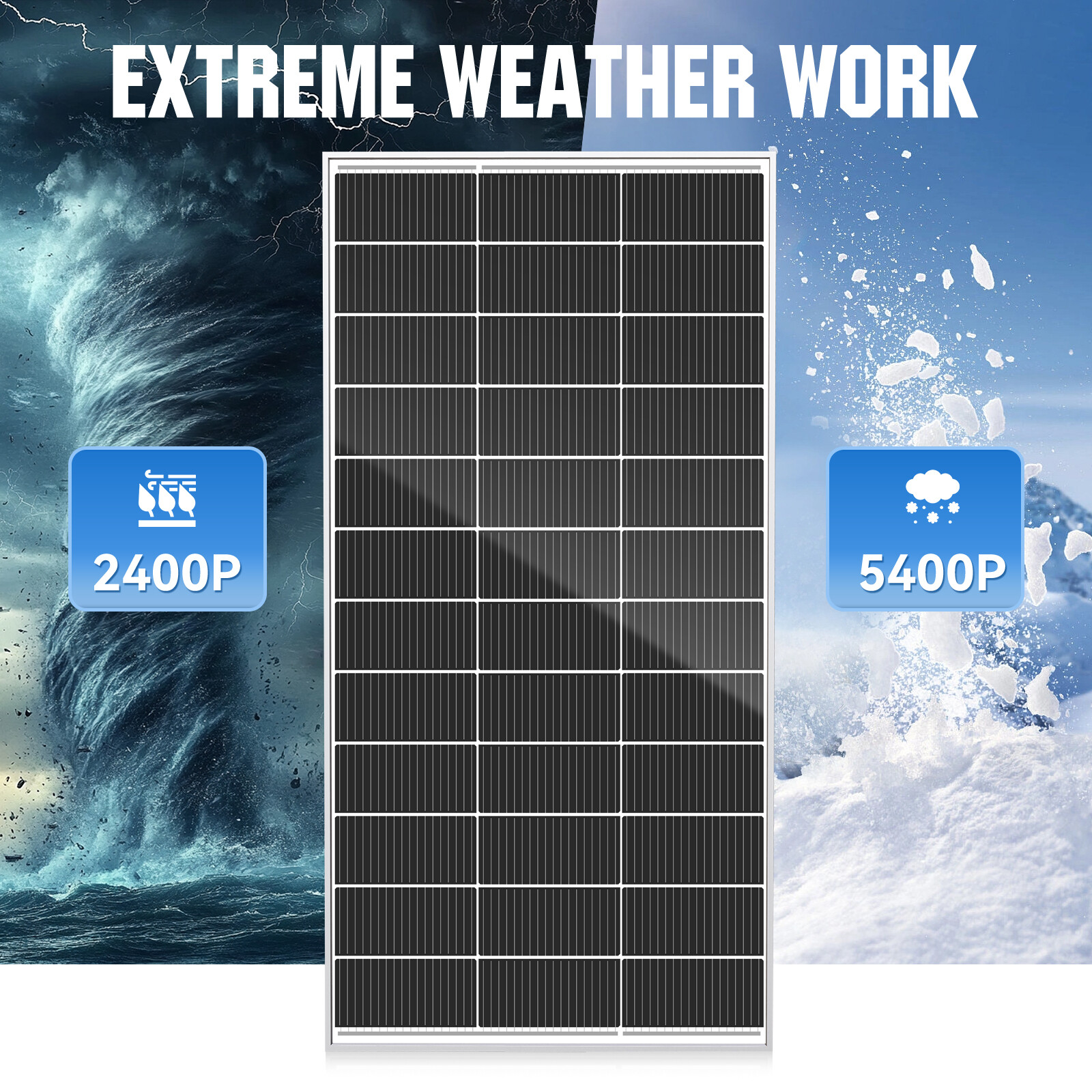 200W 12V Monocrystalline Solar Panel Home RV Power Off Grid PV Camping Caravan