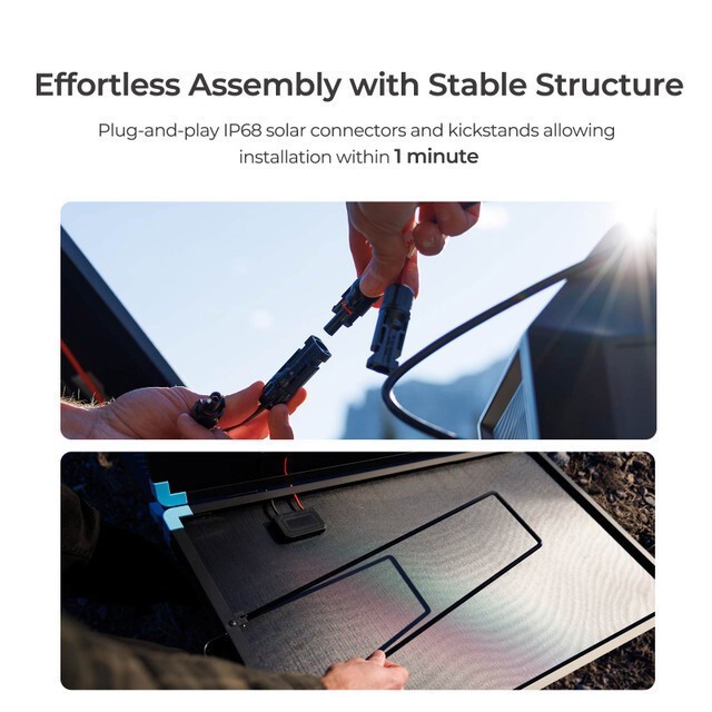 Renogy Portable Solar Panels 220W Foldable IP67 Waterproof For RVs Camping