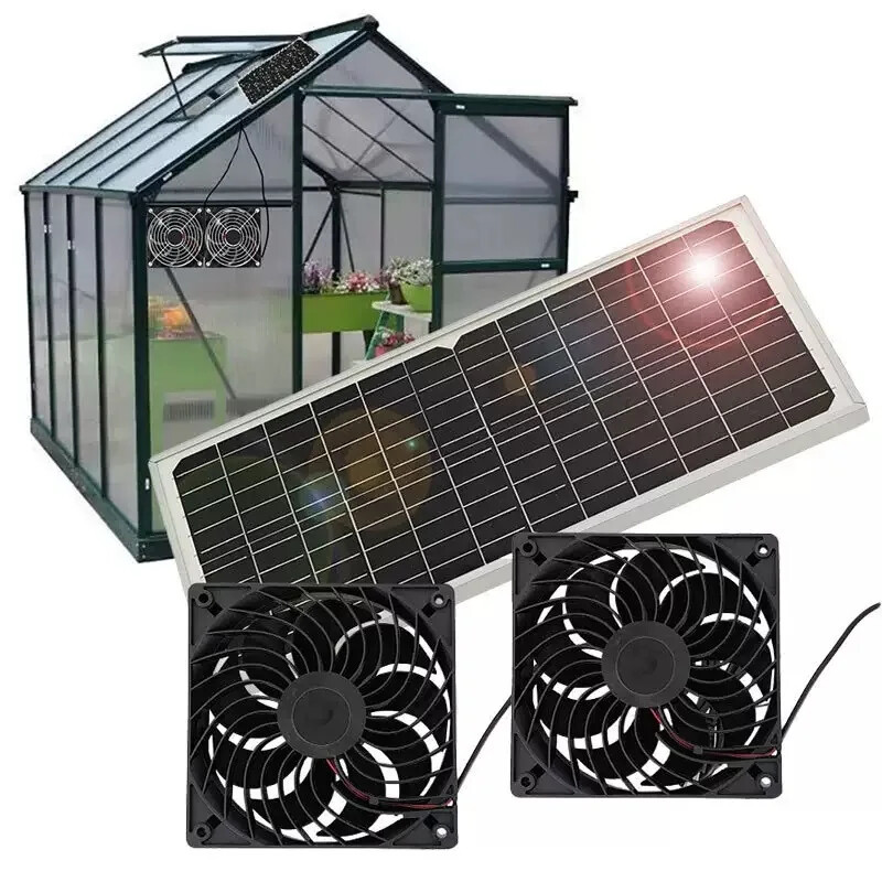 30W Solar Powered Fan for Shed,Chicken Coop,Greenhouse Waterproof Exhaust Fan us