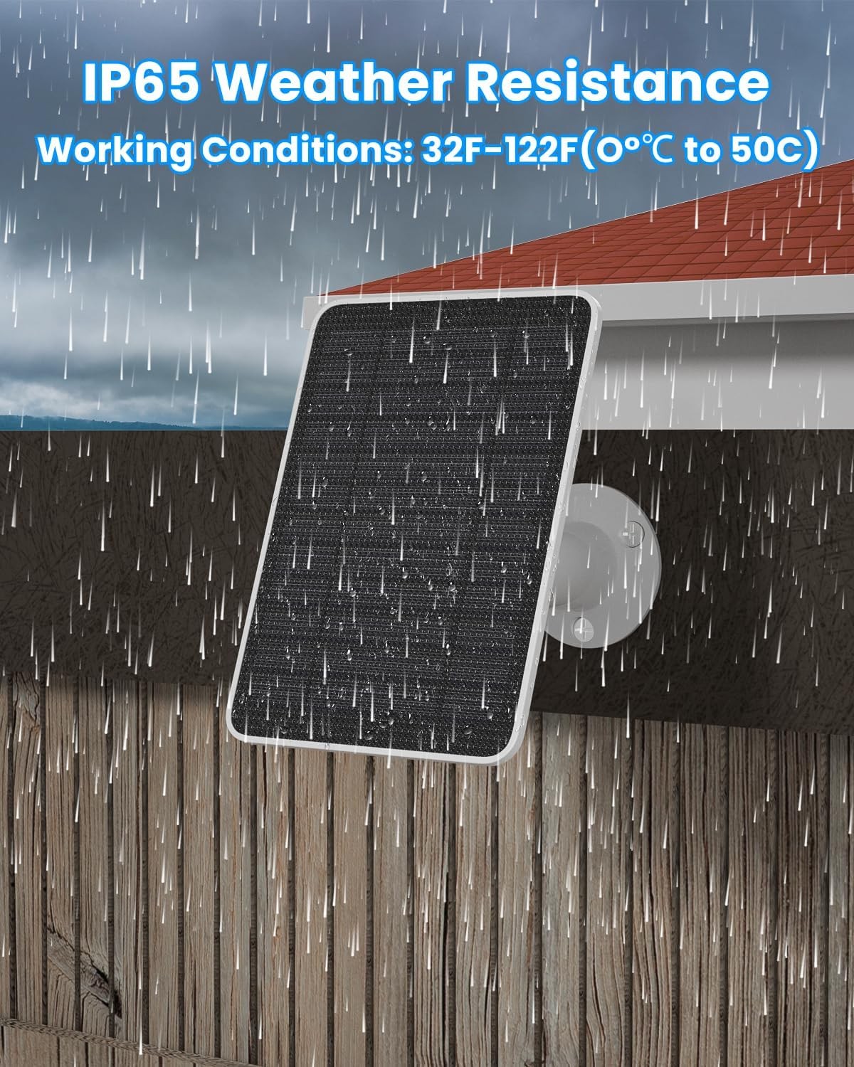 Solar Panel Charger Compatible W/ Arlo Essential 2K Outdoor(2nd Gen)/Essential
