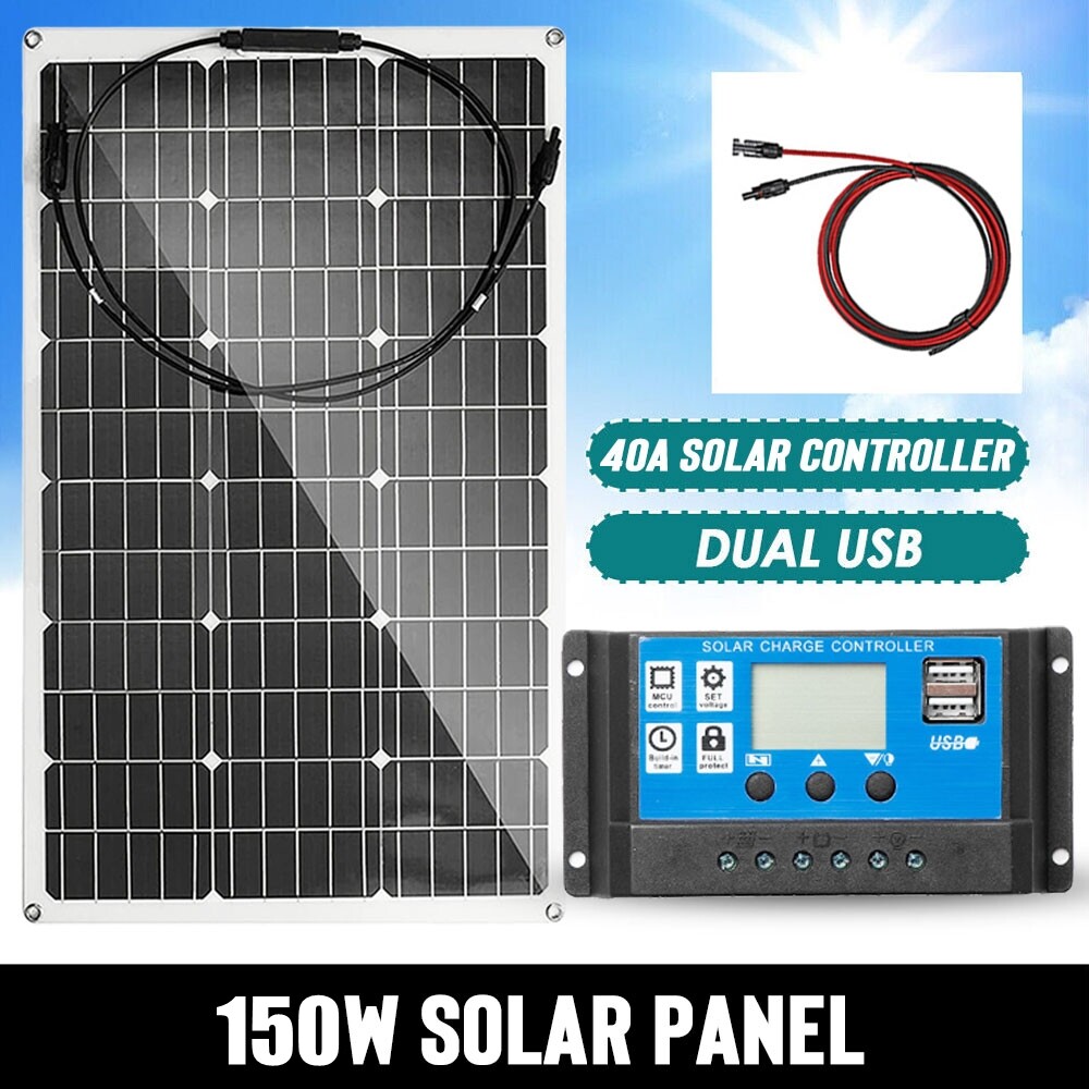 Bifacial 150W Solar Panel Mono High Efficiency PV for Sunshed Solar Panel Kit