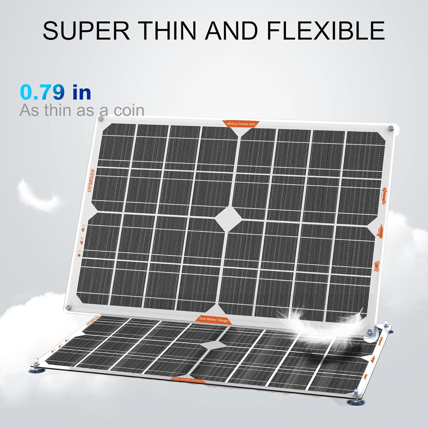 20W 12V Solar Battery Charger Waterproof for Car Boat RV