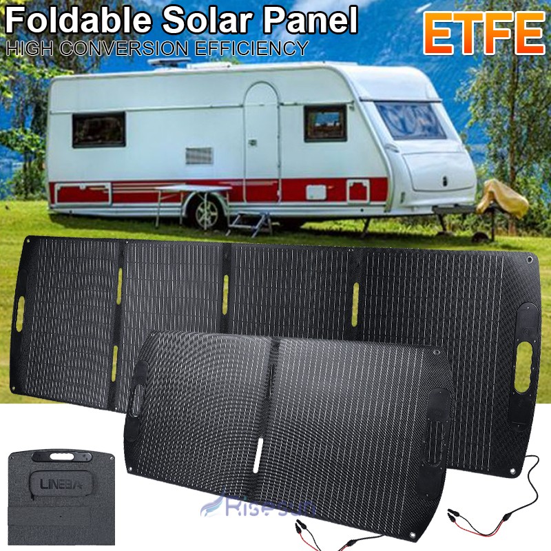 200W Folding Mono Solar Panel 12V Power Portable Camping Home RV Battery Charge