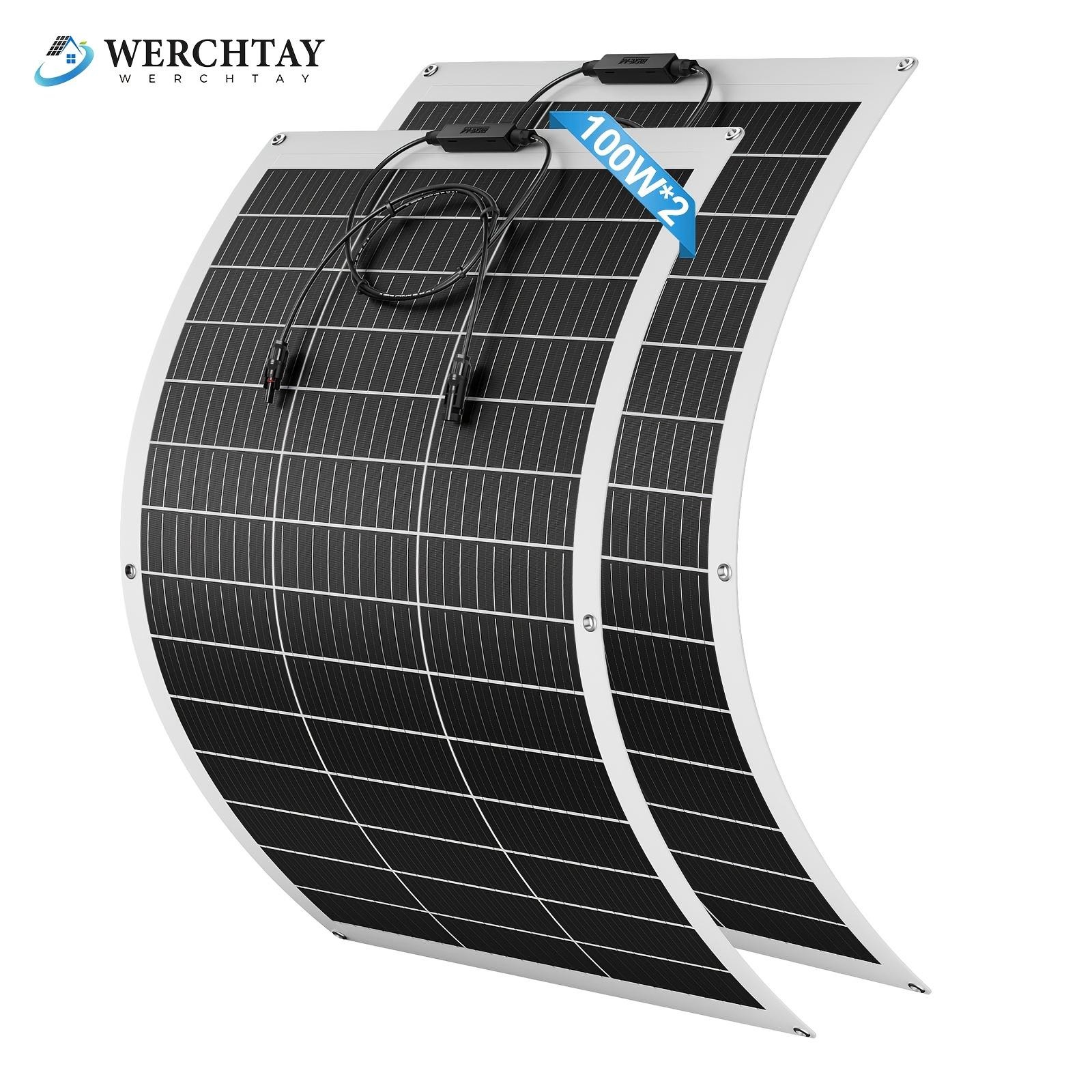 2/4 pieces of 12V 100W flexible solar panel, 23% high efficiency