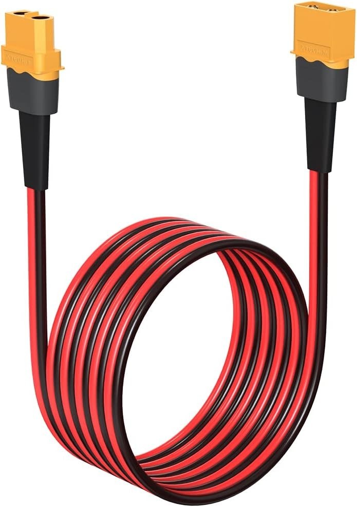 Effortless 10FT XT60 Extension Cable: 12AWG Tinned Copper for Optimal Power Flow