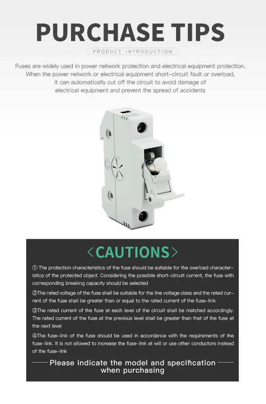 DC Fuse Holder PV DIN Rail Mounting 1000V Photovoltaic System Strings 6A-63A