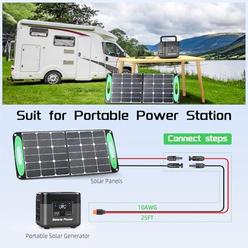 10AWG XT60i Connector Cable, 10 Gauge 25FT Solar to 1PCS 10AWG 25FT Black&Red