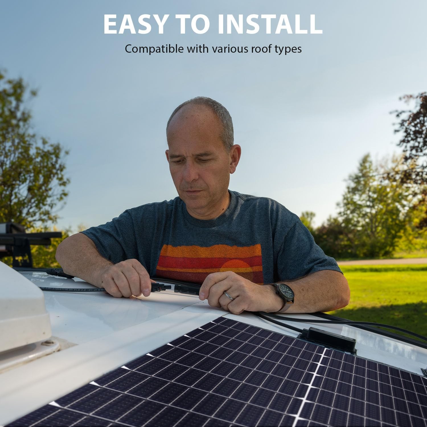 Mighty Max 100 Watt 12 Volt, Mono Lightweight Solar Panel for Yacht, Cabin, Shed