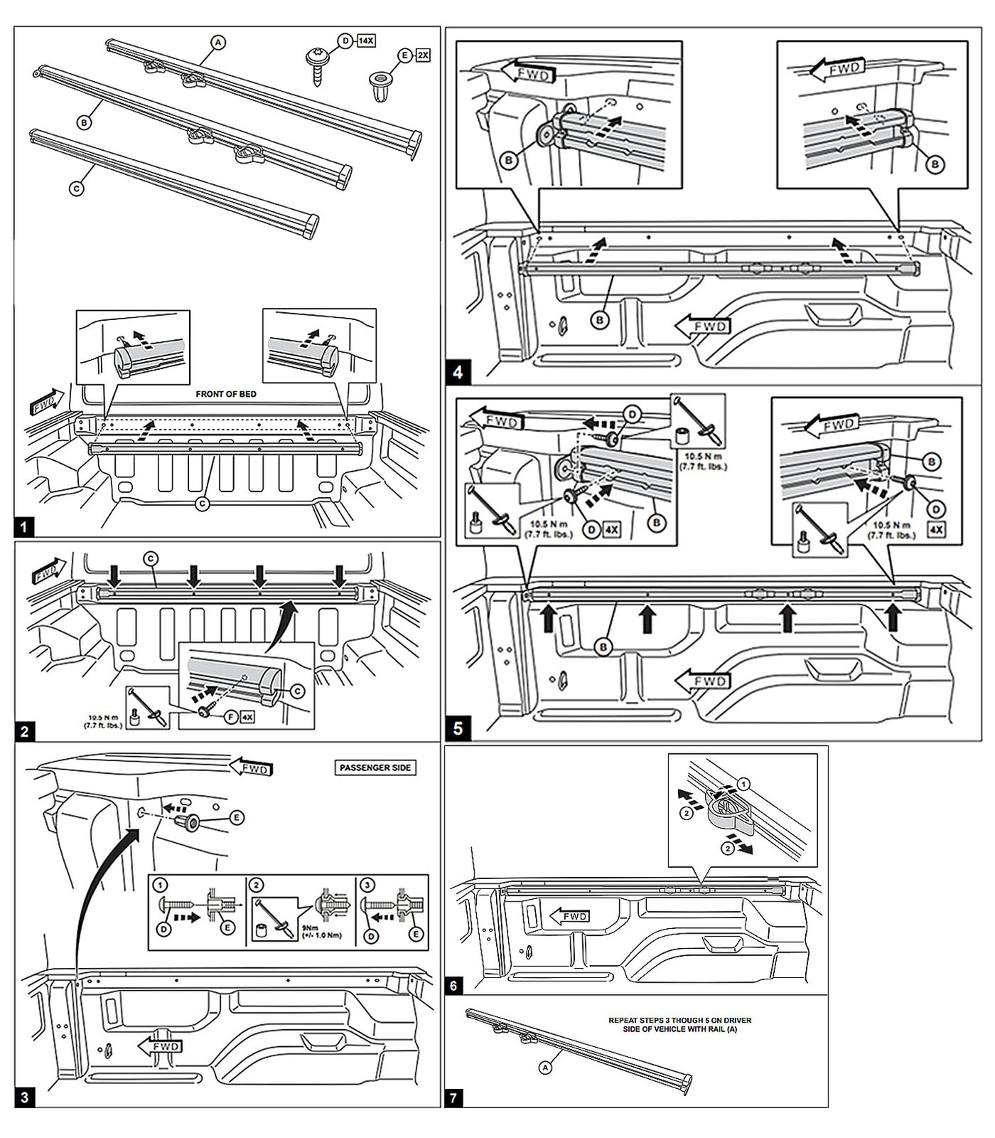 82215956 Trail Rail Cargo Management System Replacement for 2020-2023 Jeep Gl…