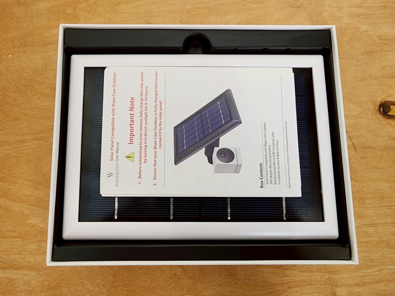 WASSERSTEIN Solar Panel Charinng solution for Wyze Cam Outdoor, White