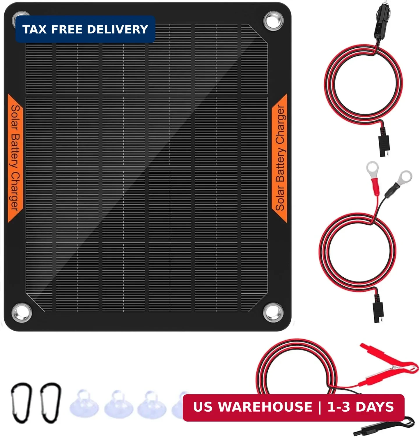 OYMSAE 12V Solar Battery Charger ，5W Waterproof Solar Battery Maintainer,Portabl