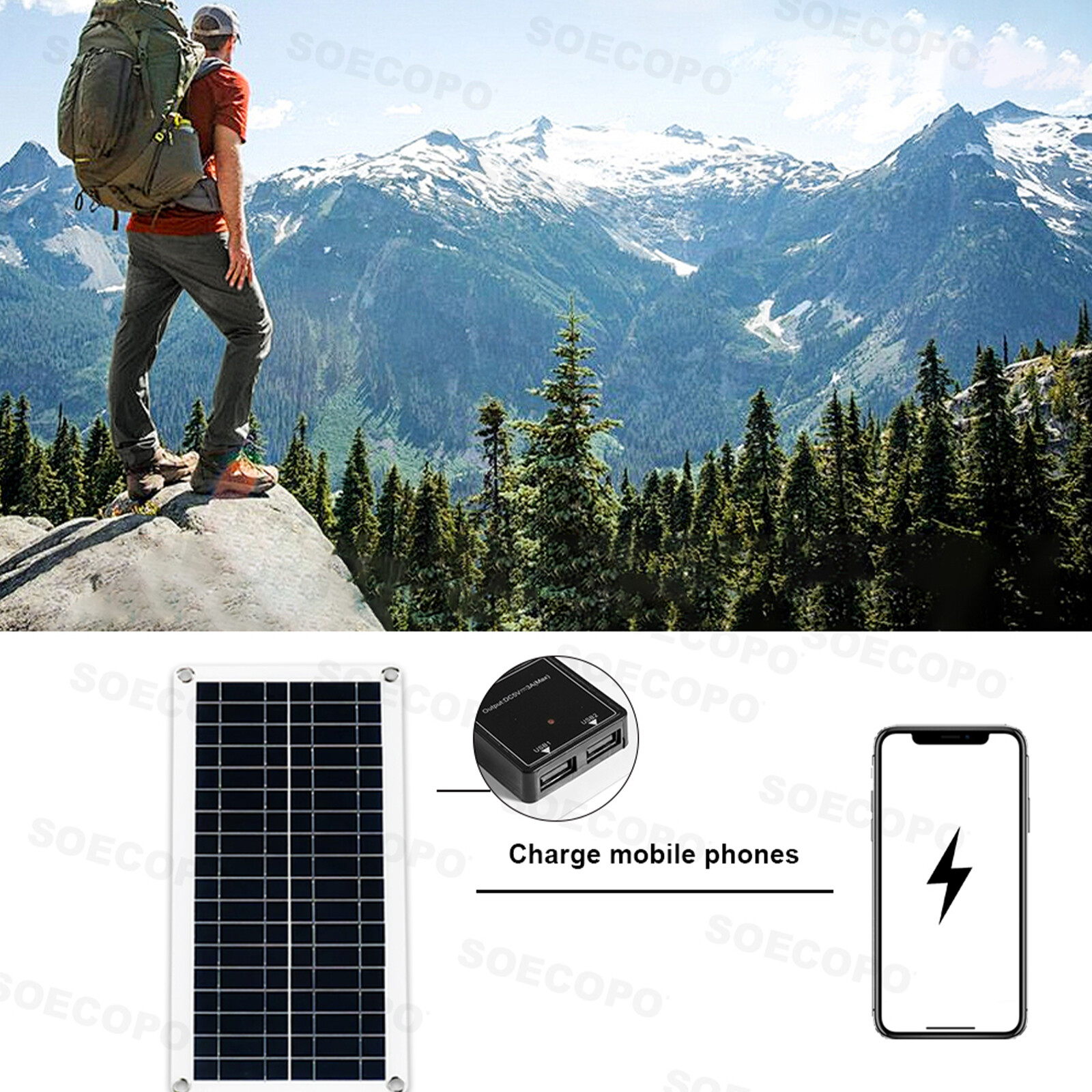 6000W 100A 110V Solar Panel Kit Complete Solar Power Generator Home Grid Syste26