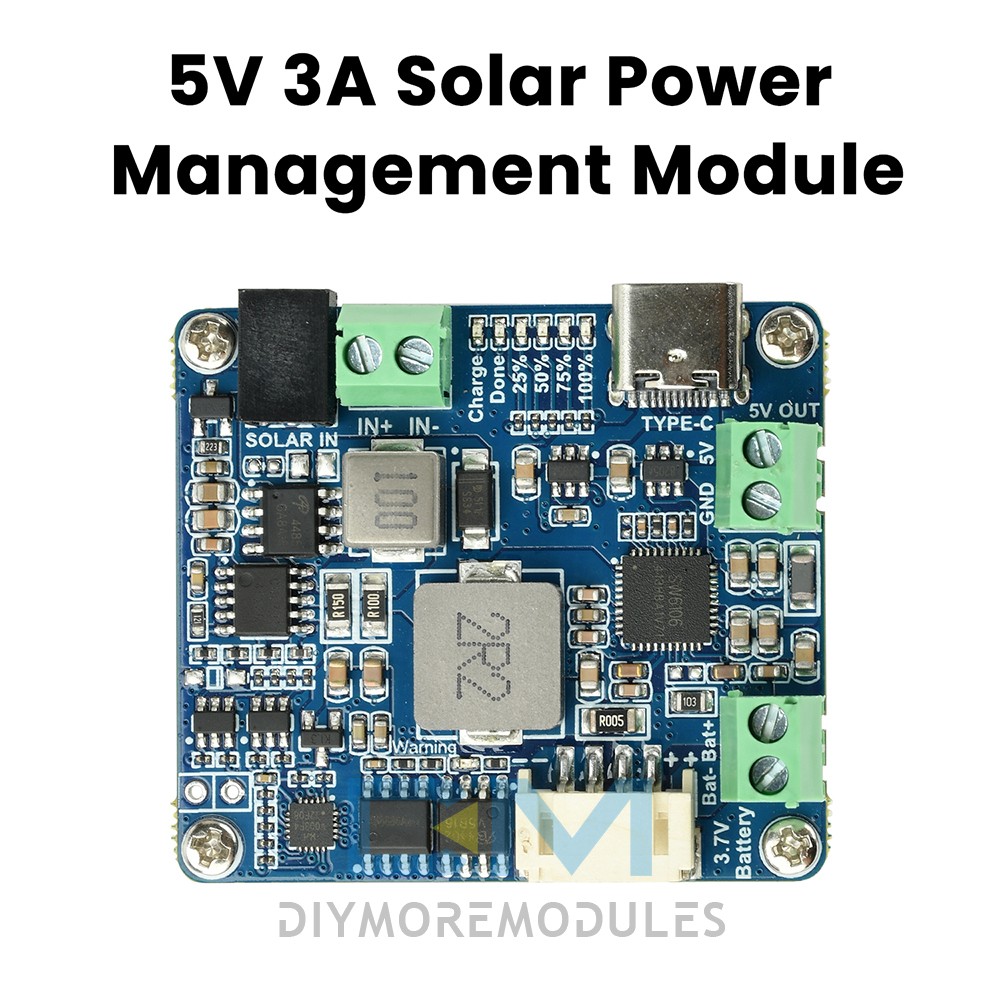 6-24V Solar Panel Power Management Module 5V 3A MPPT PD QC FCP SFCP Type-C