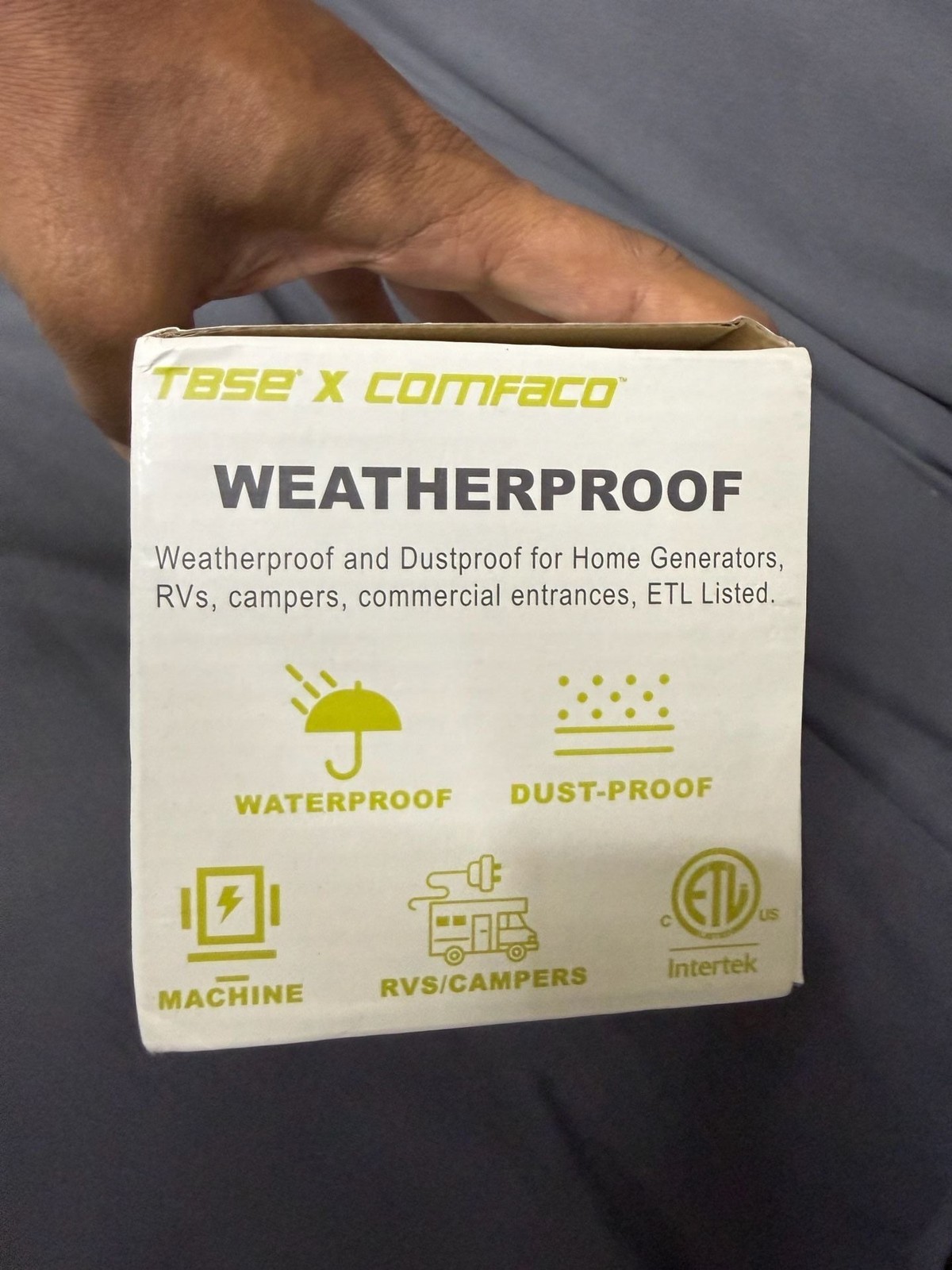 TBSE X COMFACO Weatherproof Outdoor Power Outlet & Inlet Box for Generators and