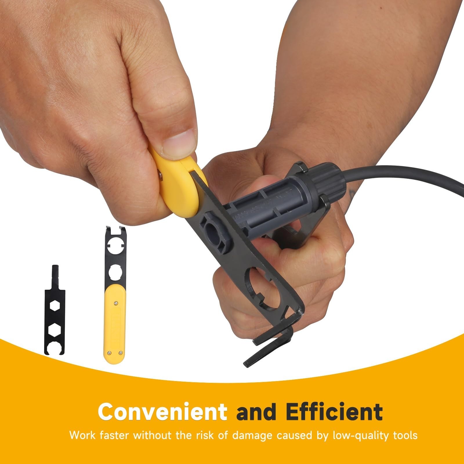 Universal MC4 Disconnect Tool – 6-in-1 Metal Wrench for Solar Connector Assembly