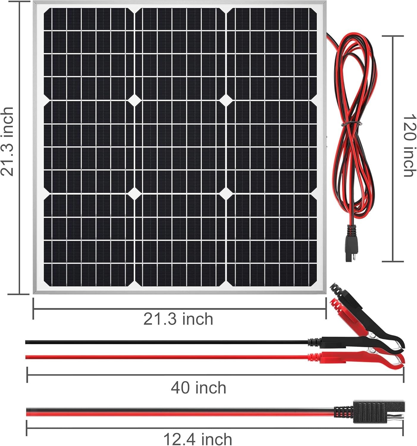 50W Waterproof Solar Panel Kit with Smart Charge Controller for Camping & RV