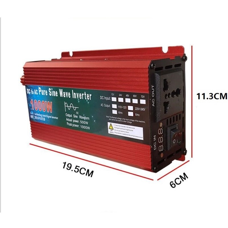 PURE SINE WAVE INVERTERS 1000W 1600W 2200W 3000W Brand New Car Home Solar Power