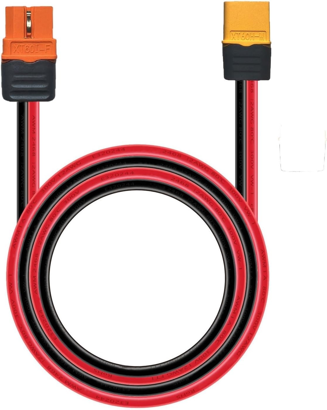 1.5M XT60 Male to Female Solar Charging Cable – 12AWG Adaptation for Ecoflow