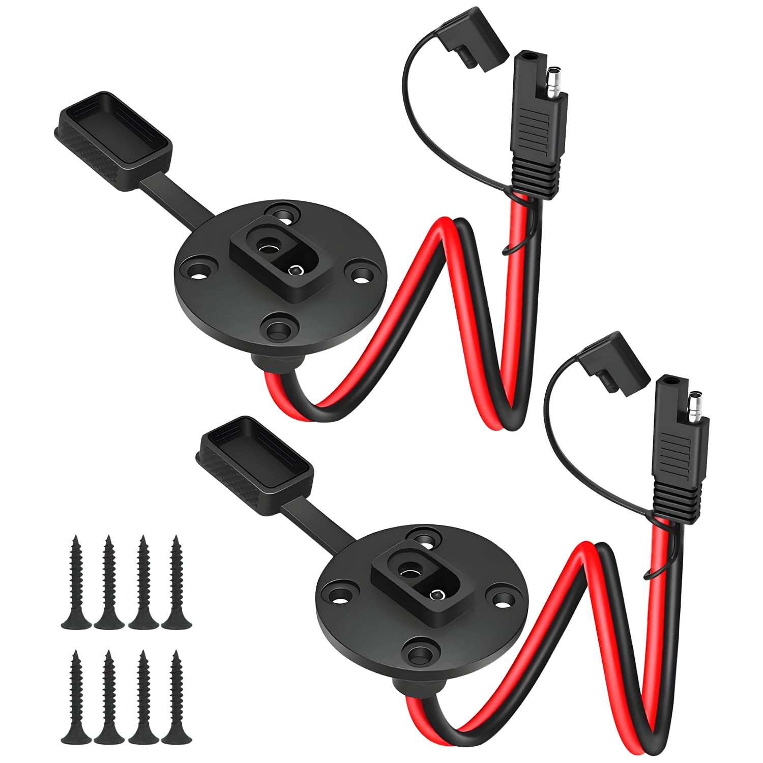 SAE Quick Connector Harness 1FT 10AWG Male Plug to Female Adapter Round