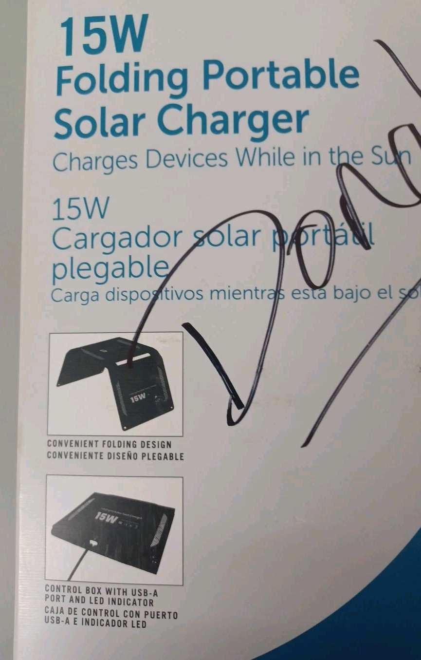 Utilitech 15W Folding Portable Solar Charger