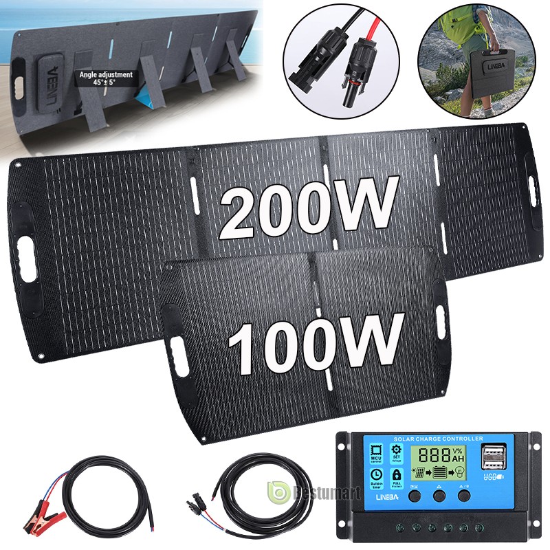 200W 400W Watt 12V Solar Panel Mono HighEfficiency PV for Sunshed RV Roof Home