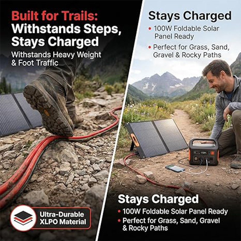 50ft Black + Red 10AWG Solar Panel Extension Cable Flexible Wire Connectors