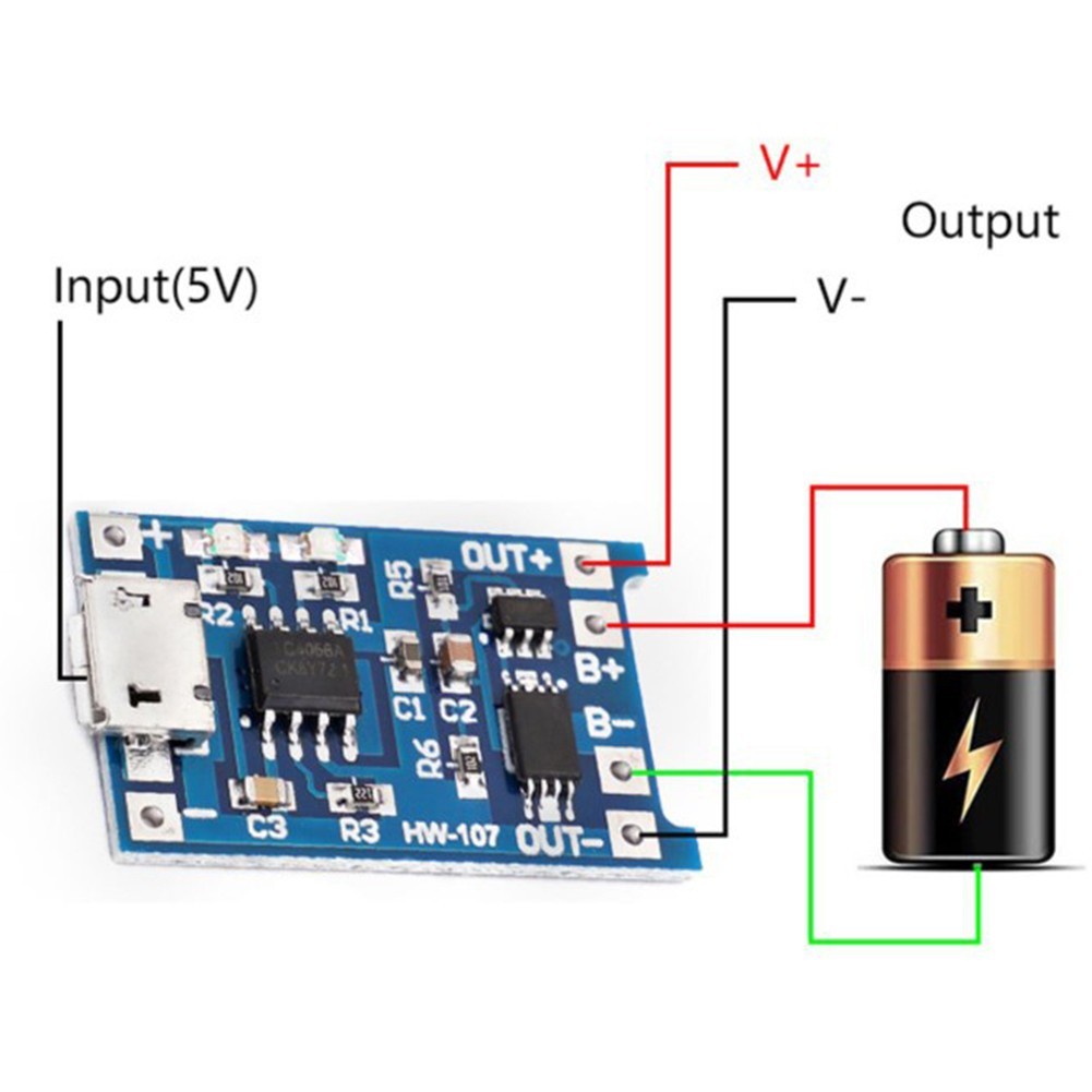 5 x USB Lithium Charger Module with Battery Protection TYPEC USB 5V 1A