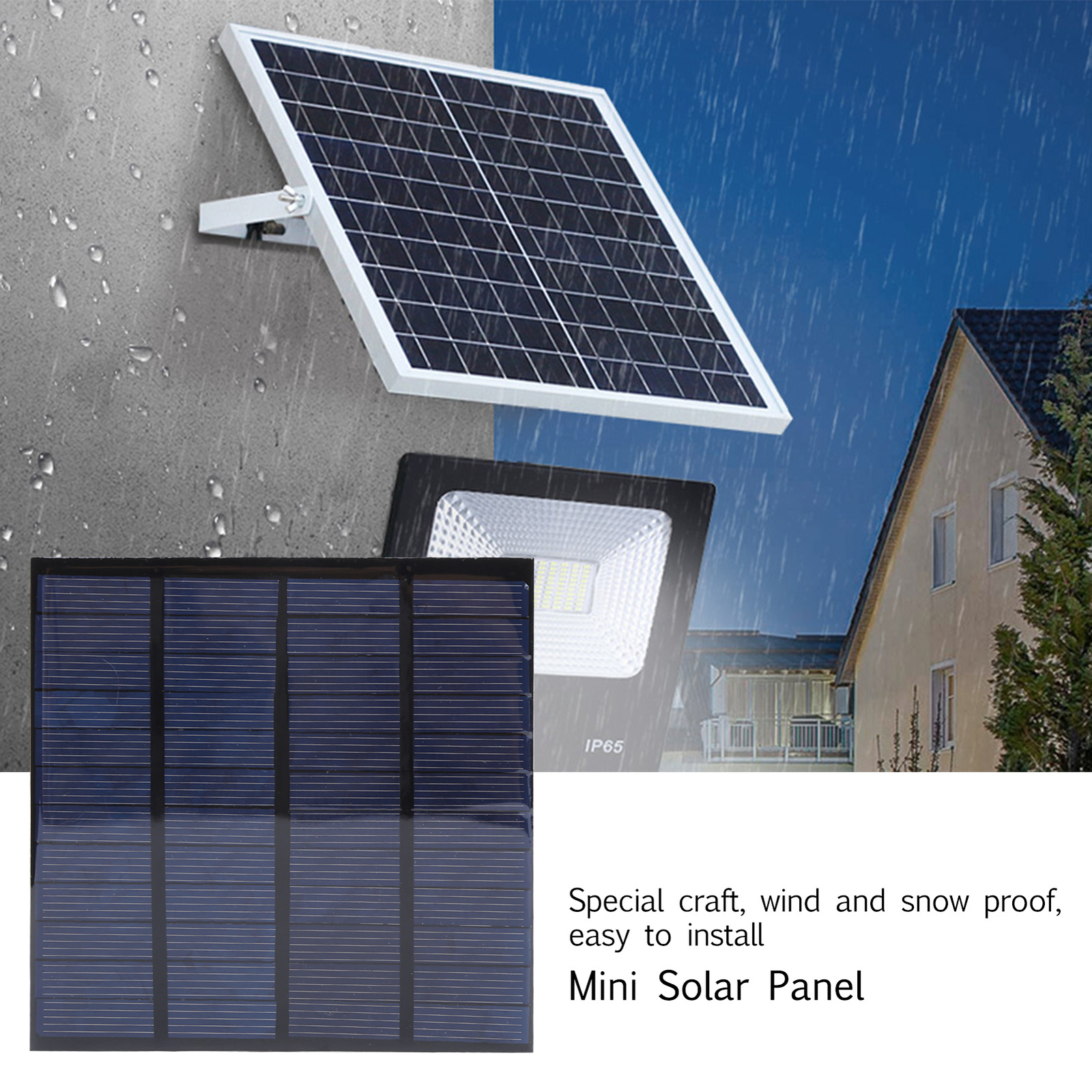 2Pcs Mini Solar Battery Module With 1Meter Cable Hand Operated Supplies DC 12V