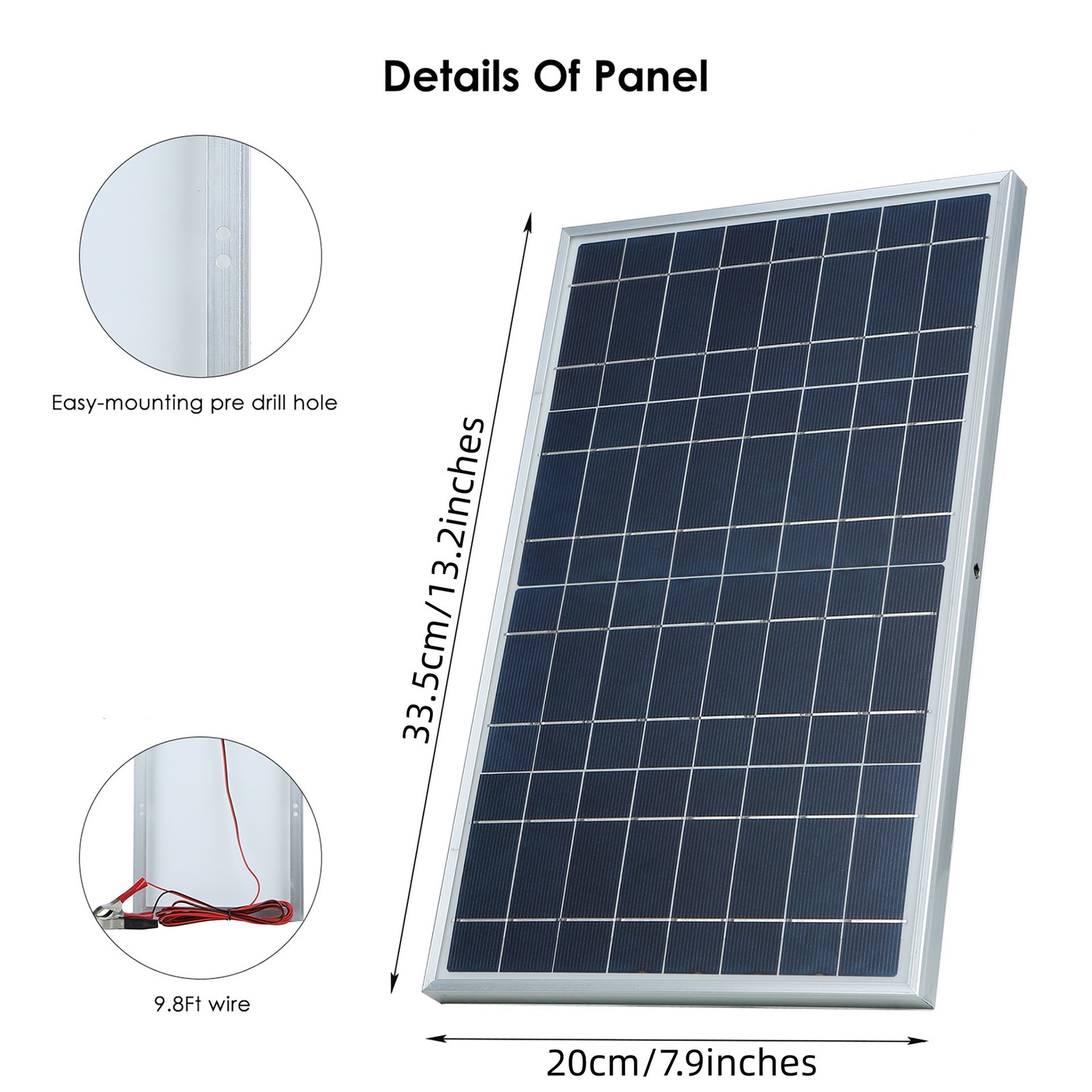2 Set 20W Solar Panel Kit 100A 12V Battery Charger w/ Controller Caravan Boat RV