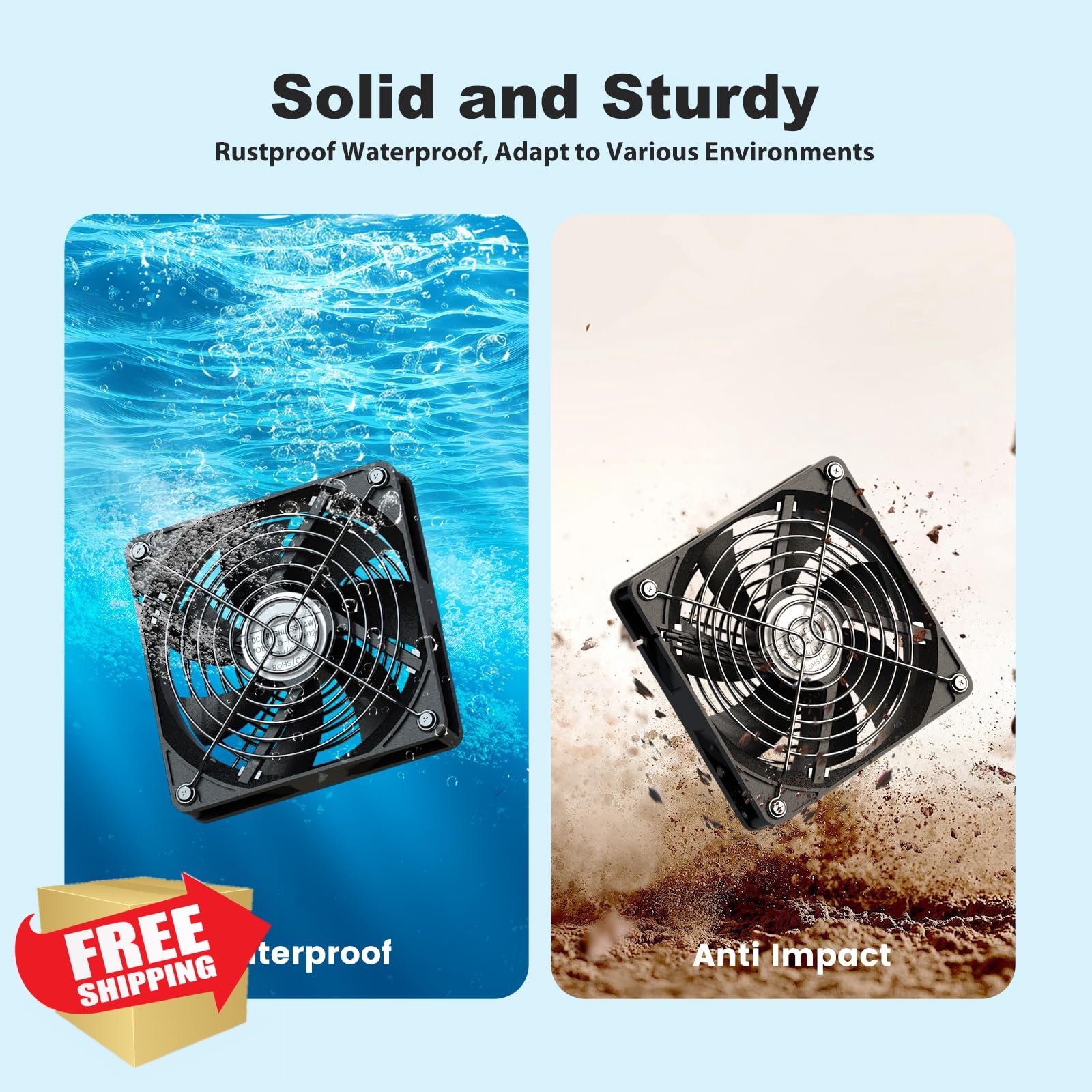 ZIZIWIN Solar Chicken Coop Fan 5.5″ 20W Kit