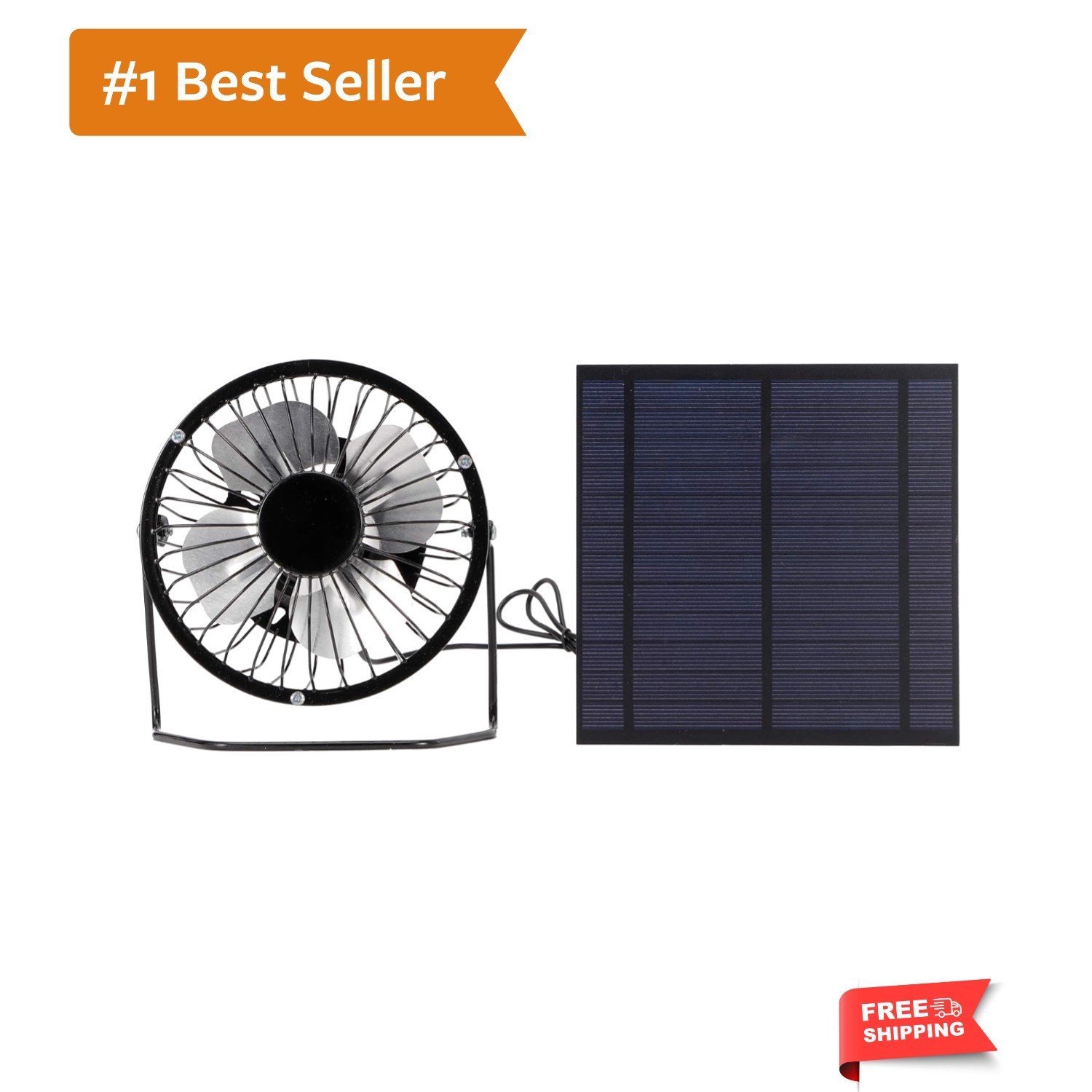 5W Portable USB Solar Panel & Cooling Fan Set for Eco-Friendly Camping