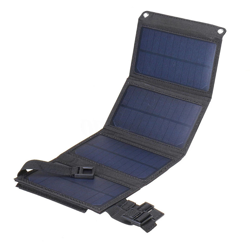 80W Solar Panel Folding Power Bank Outdoor Camping Hiking Phone USB Charger NEW
