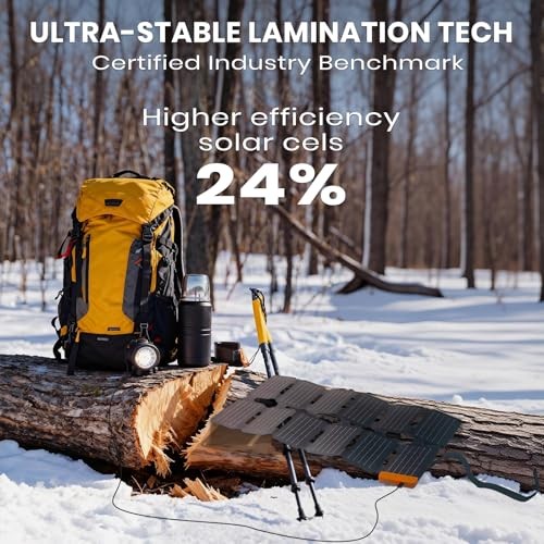 36W Ultra-Portable Solar Panel Charger with Quick Charge, USB-A & USB-C E-36W