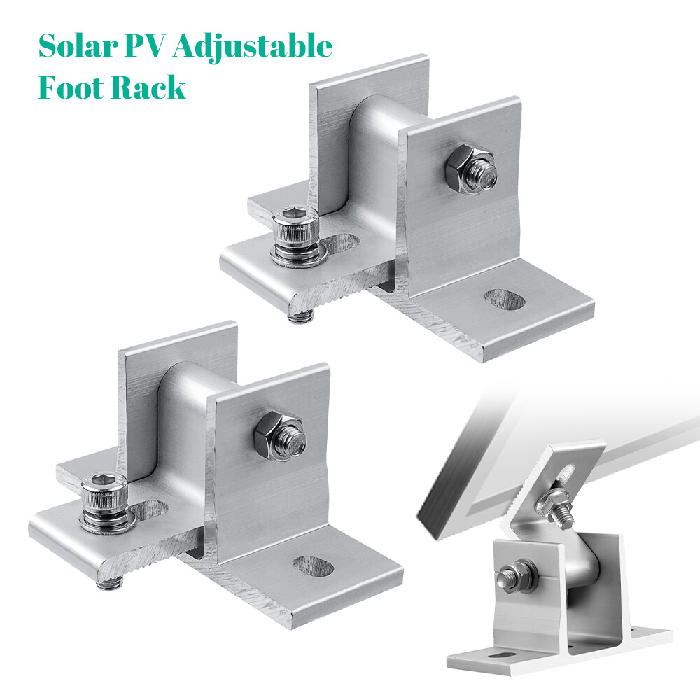 Adjustable Solar Panel Tilt Mount Brackets Kit Fixing Wall Roof RV Flat Surface