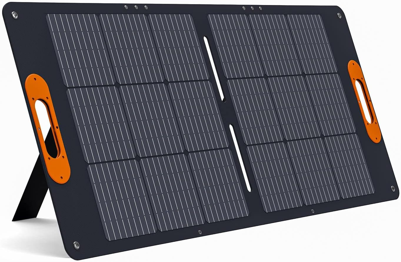 100W Portable Solar Panel for 300/500 Power Station Solar Generator, 18V Solar B