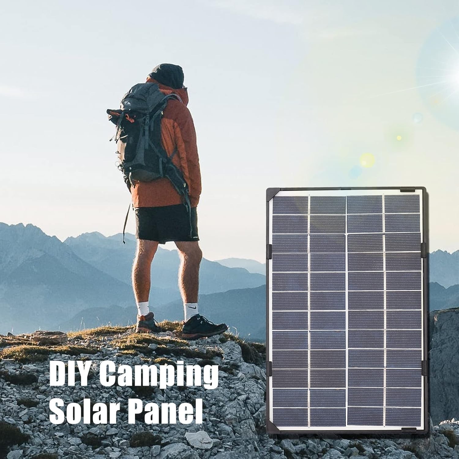 Mini Solar Panel, 6W 12V Solar Panel for Outdoor Security Camera Solar Cell w…