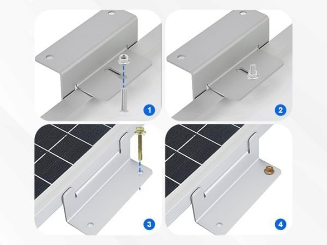16 Units Solar Panel Mounting Brackets,Z Bracket Sets Lightweight Aluminum Co…