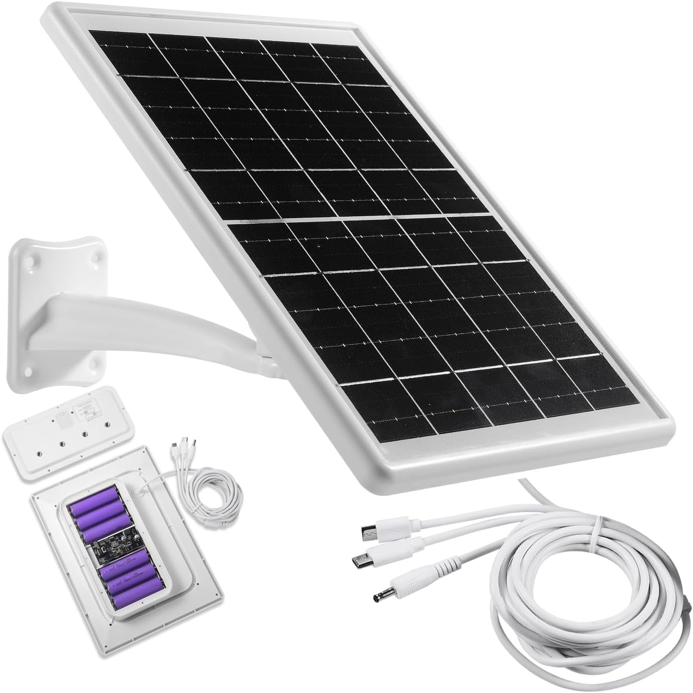 Solar Panel Built-In Battery 12000Mah with Micro USB & Type-C & Port and DC35135