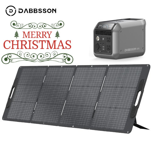 Dabbsson 768Wh 600W Power Station Solar Generator w/ 210W Foldable Solar Panel