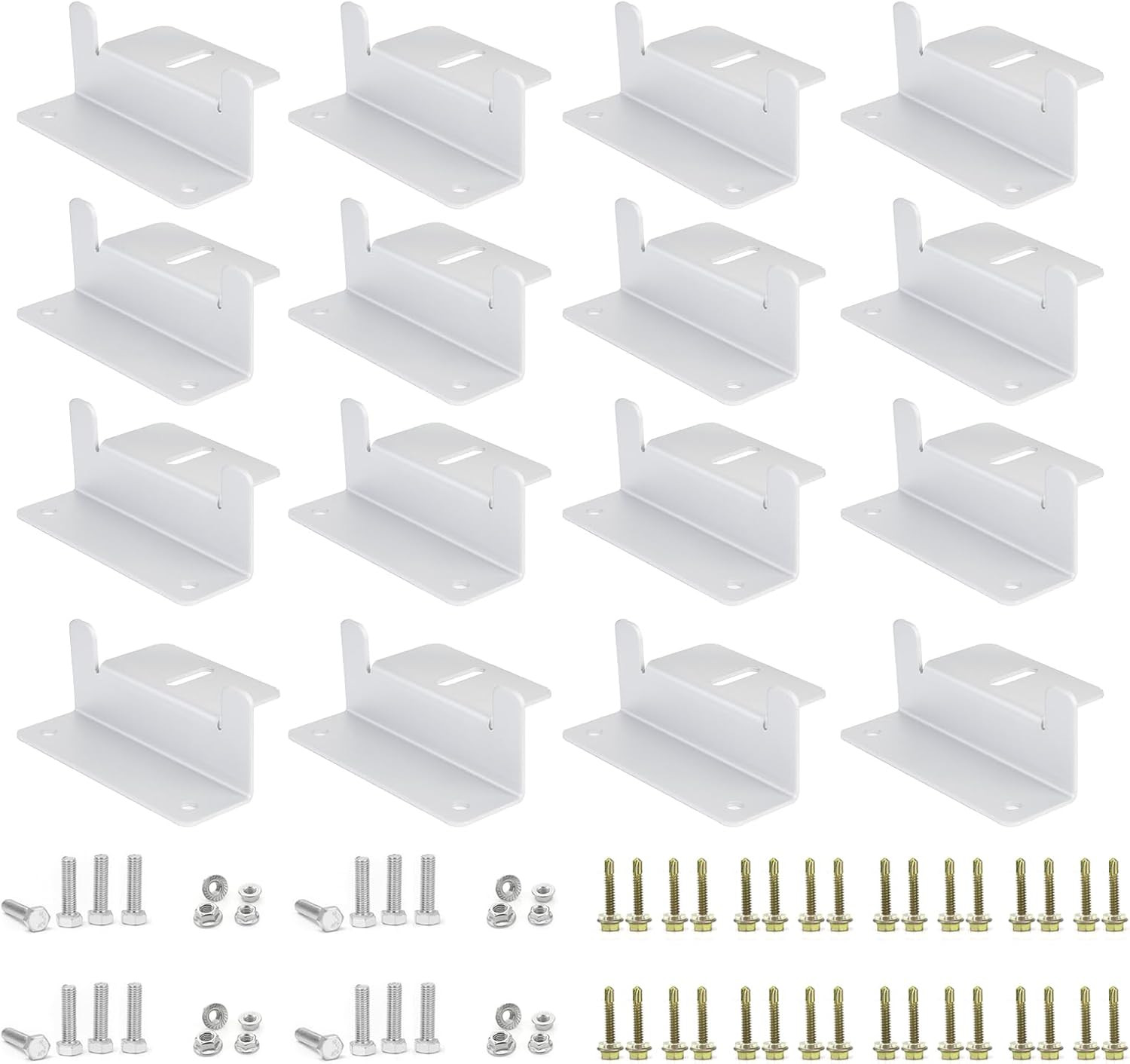 16 Units Solar Panel Mounting Brackets,Z Bracket Sets Lightweight Aluminum Corro