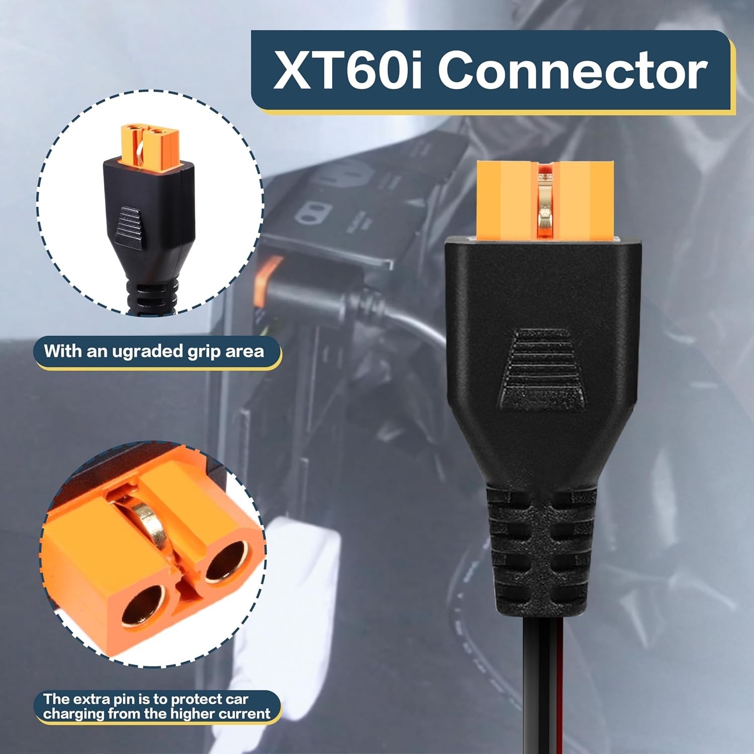 XT60i Solar Charge Cable 14AWG 8FT for Solar Panels Portable Power Stations