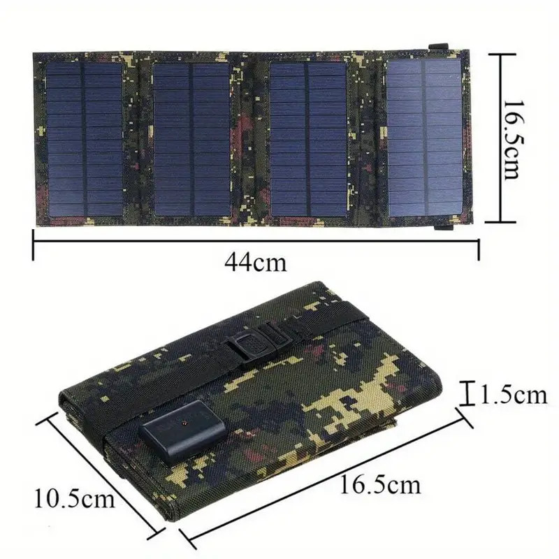 80W USB Solar Panel Folding Power Bank Outdoor Camping Hiking Phone Charger Kit