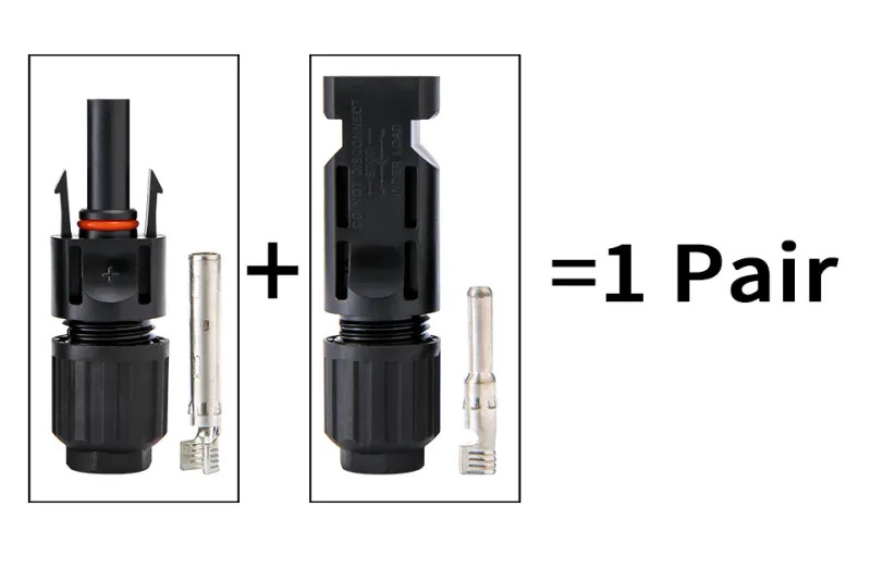 50 Pairs PV Connector 1000V DC 30A Male Female for 2.5/4/6mm² For Solar Cable